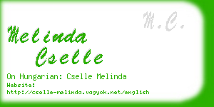 melinda cselle business card